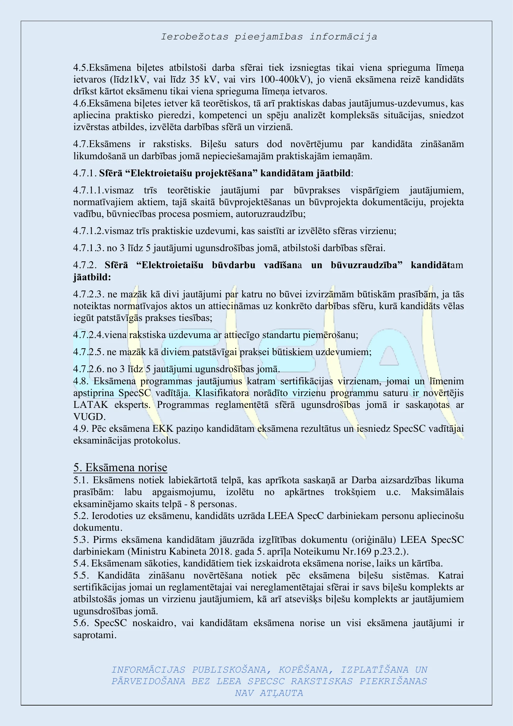 Eksaminācijas procedūra — lapa 2/4