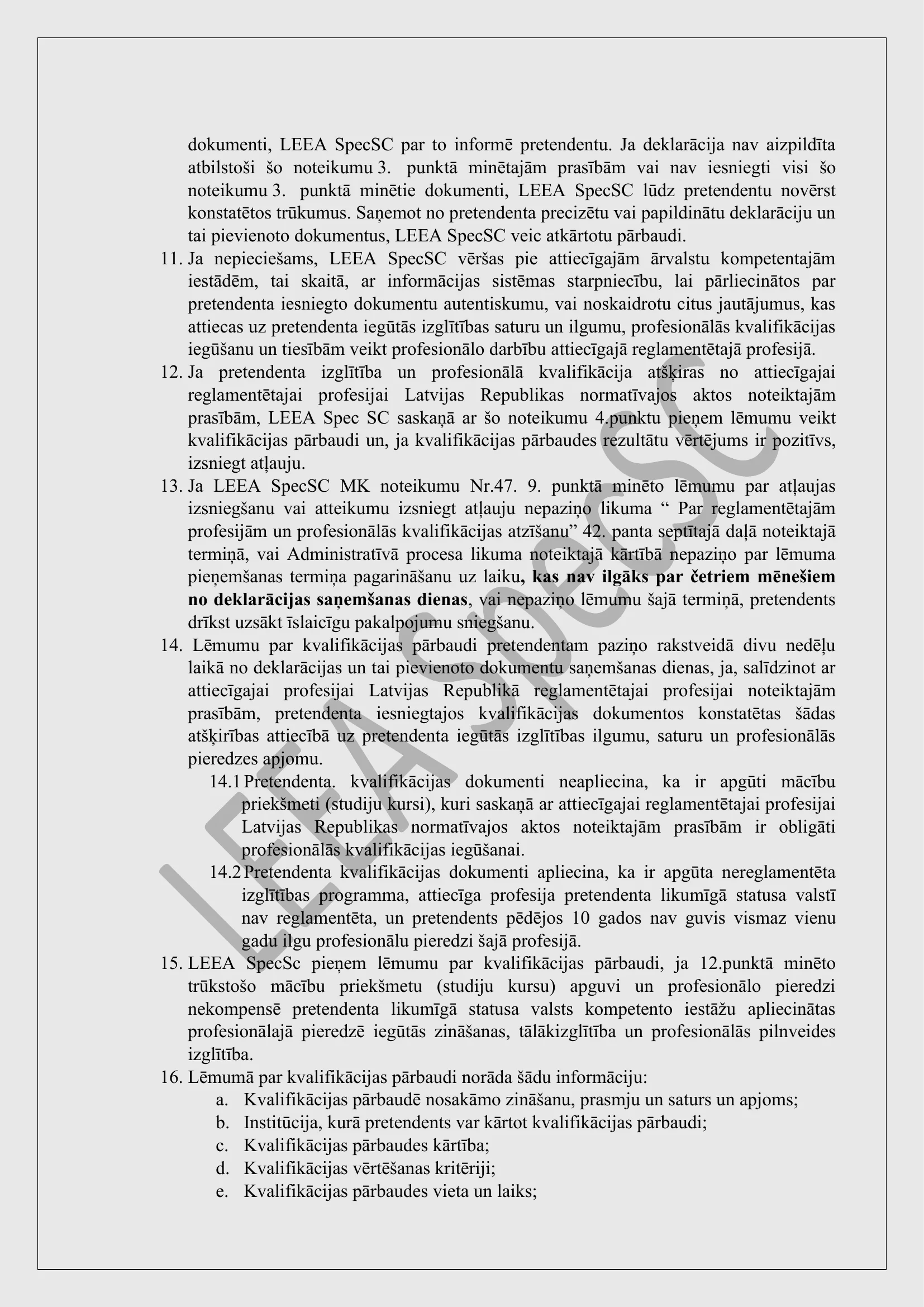 Nolikums par īslaicīgu profesionālo pakalpojumu sniegšanas kārtību ārvalstu speciālistiem — lapa 4/10